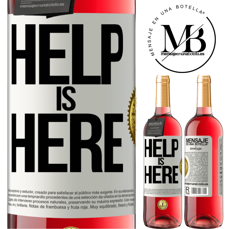 29,95 € Free Shipping | Rosé Wine ROSÉ Edition Help is Here White Label. Customizable label Young wine Harvest 2022 Tempranillo
