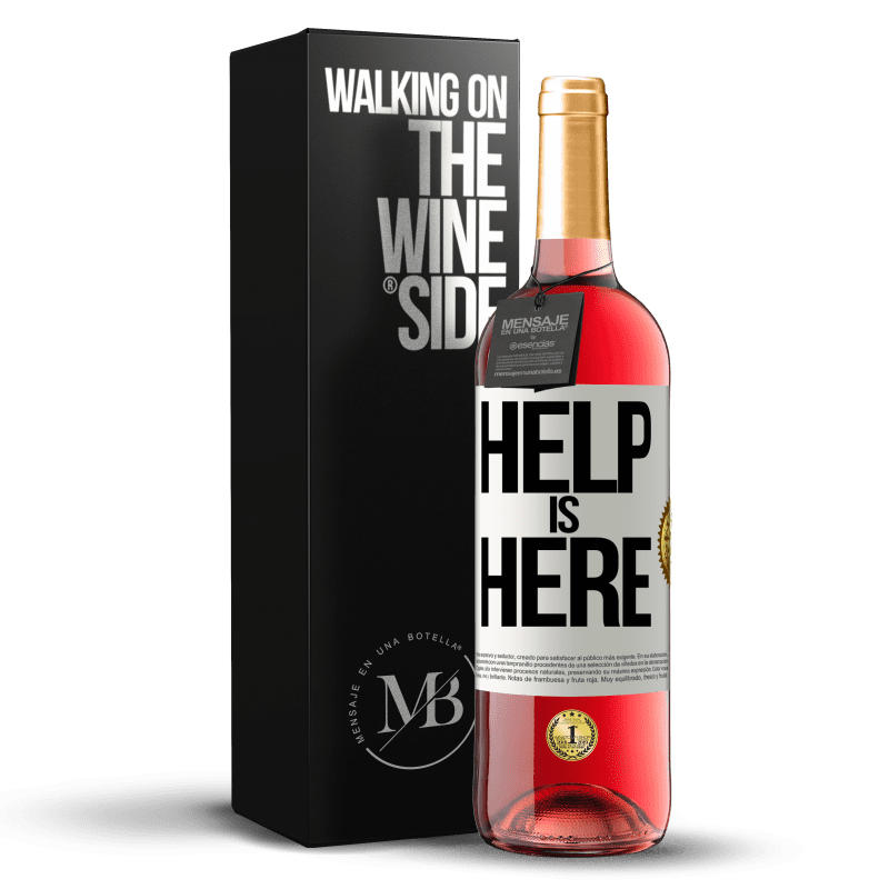 29,95 € Free Shipping | Rosé Wine ROSÉ Edition Help is Here White Label. Customizable label Young wine Harvest 2025 Tempranillo