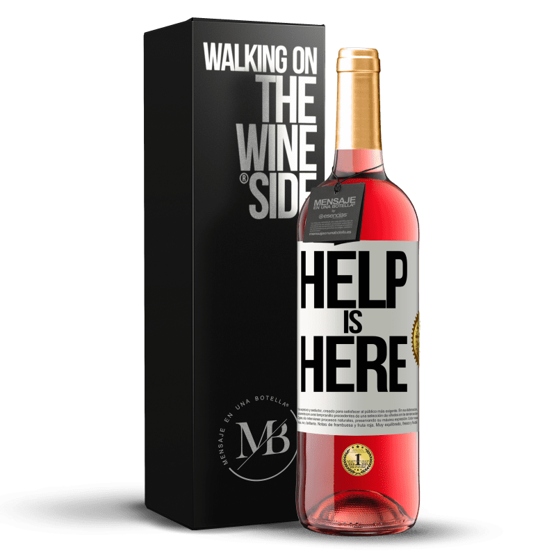 29,95 € Бесплатная доставка | Розовое вино Издание ROSÉ Help is Here Белая этикетка. Настраиваемая этикетка Молодое вино Урожай 2023 Tempranillo