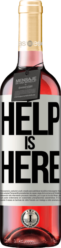 29,95 € Envoi gratuit | Vin rosé Édition ROSÉ Help is Here Étiquette Blanche. Étiquette personnalisable Vin jeune Récolte 2025 Tempranillo