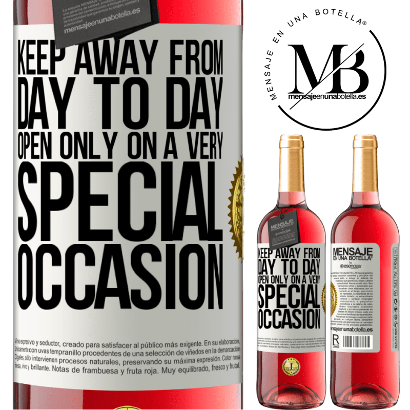 29,95 € Free Shipping | Rosé Wine ROSÉ Edition Keep away from day to day. Open only on a very special occasion White Label. Customizable label Young wine Harvest 2022 Tempranillo