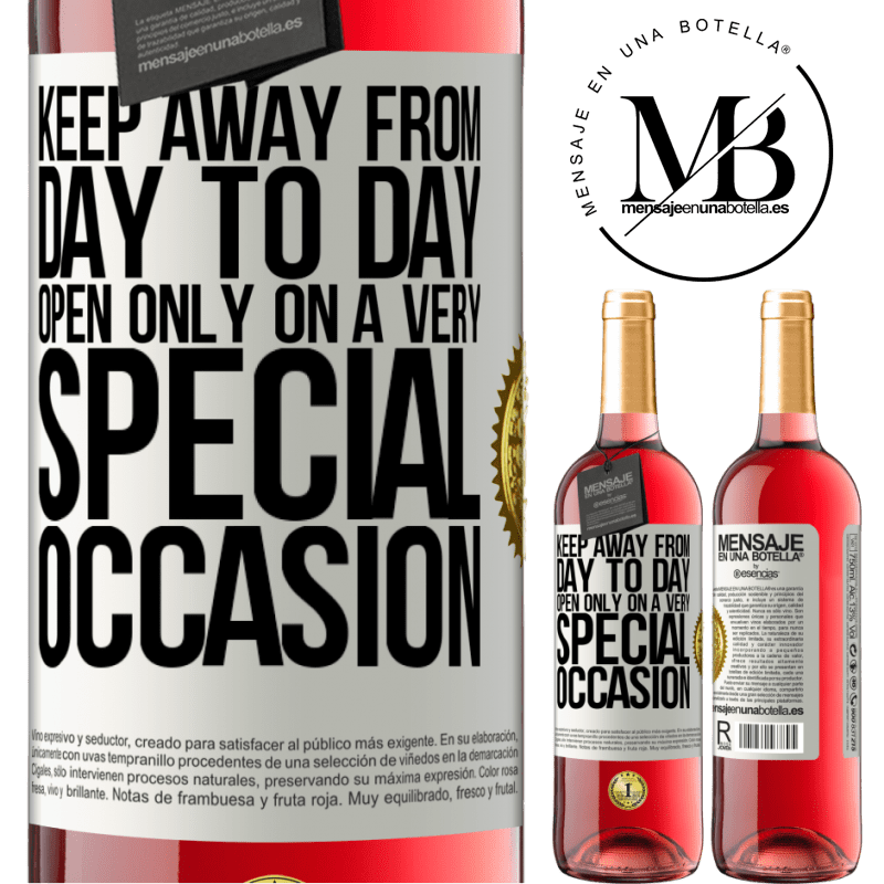 29,95 € Free Shipping | Rosé Wine ROSÉ Edition Keep away from day to day. Open only on a very special occasion White Label. Customizable label Young wine Harvest 2024 Tempranillo