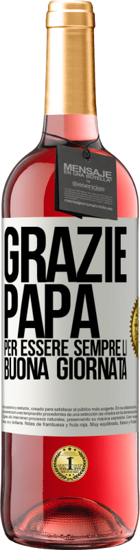 29,95 € Spedizione Gratuita | Vino rosato Edizione ROSÉ Grazie papà, per essere sempre lì. Buona giornata Etichetta Bianca. Etichetta personalizzabile Vino giovane Raccogliere 2024 Tempranillo