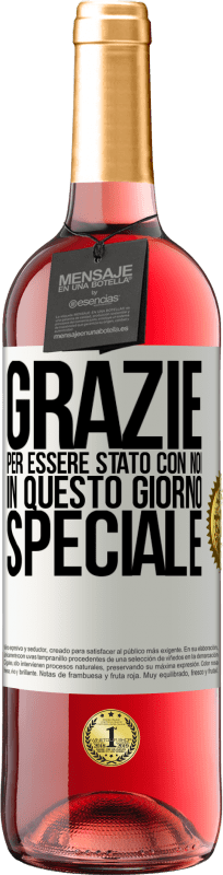 29,95 € | Vino rosato Edizione ROSÉ Grazie per essere stato con noi in questo giorno speciale Etichetta Bianca. Etichetta personalizzabile Vino giovane Raccogliere 2024 Tempranillo