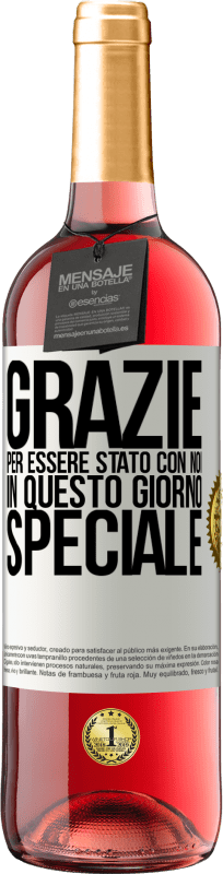 29,95 € Spedizione Gratuita | Vino rosato Edizione ROSÉ Grazie per essere stato con noi in questo giorno speciale Etichetta Bianca. Etichetta personalizzabile Vino giovane Raccogliere 2025 Tempranillo