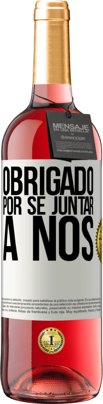 29,95 € Envio grátis | Vinho rosé Edição ROSÉ Obrigado por se juntar a nós Etiqueta Branca. Etiqueta personalizável Vinho jovem Colheita 2025 Tempranillo
