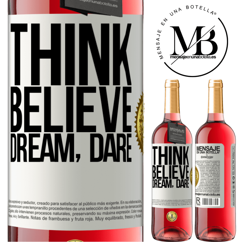 29,95 € Free Shipping | Rosé Wine ROSÉ Edition Think believe dream dare White Label. Customizable label Young wine Harvest 2021 Tempranillo