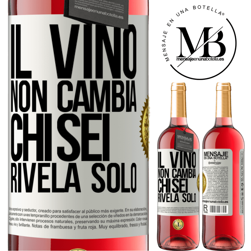 29,95 € Spedizione Gratuita | Vino rosato Edizione ROSÉ Il vino non cambia chi sei. Rivela solo Etichetta Bianca. Etichetta personalizzabile Vino giovane Raccogliere 2023 Tempranillo