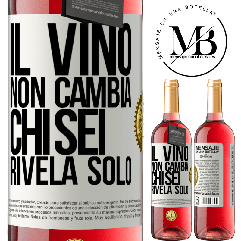 29,95 € Spedizione Gratuita | Vino rosato Edizione ROSÉ Il vino non cambia chi sei. Rivela solo Etichetta Bianca. Etichetta personalizzabile Vino giovane Raccogliere 2025 Tempranillo