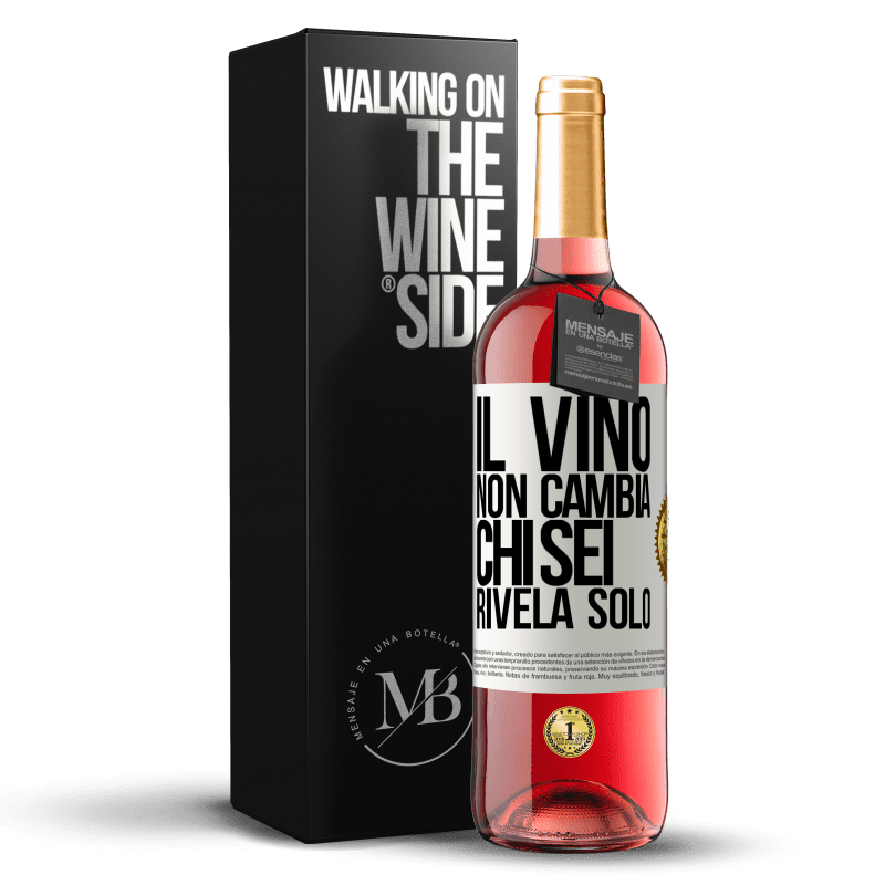 29,95 € Spedizione Gratuita | Vino rosato Edizione ROSÉ Il vino non cambia chi sei. Rivela solo Etichetta Bianca. Etichetta personalizzabile Vino giovane Raccogliere 2024 Tempranillo