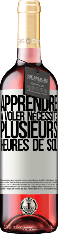 29,95 € | Vin rosé Édition ROSÉ Apprendre à voler nécessite plusieurs heures de sol Étiquette Blanche. Étiquette personnalisable Vin jeune Récolte 2024 Tempranillo