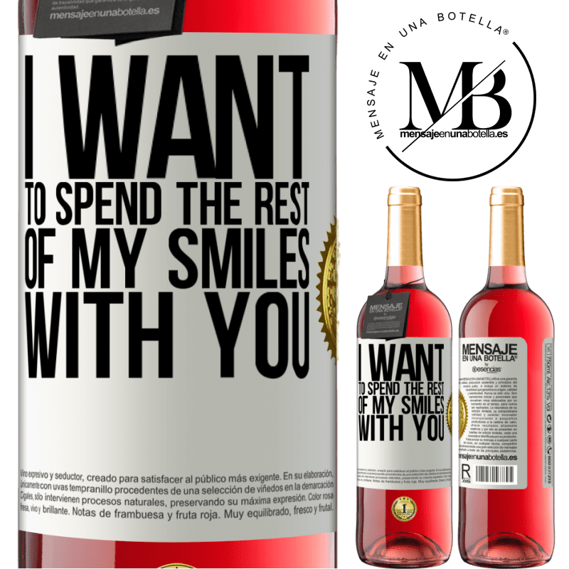 29,95 € Free Shipping | Rosé Wine ROSÉ Edition I want to spend the rest of my smiles with you White Label. Customizable label Young wine Harvest 2022 Tempranillo