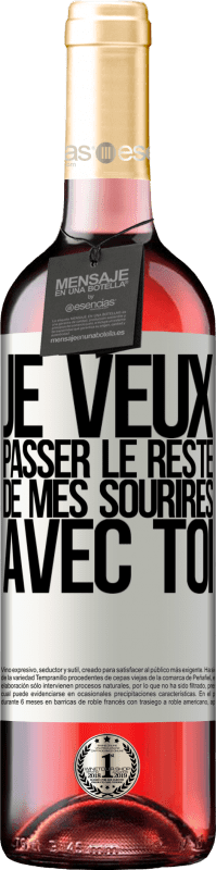 29,95 € | Vin rosé Édition ROSÉ Je veux passer le reste de mes sourires avec toi Étiquette Blanche. Étiquette personnalisable Vin jeune Récolte 2024 Tempranillo