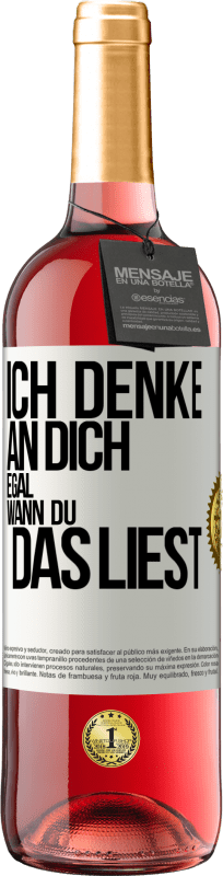 29,95 € | Roséwein ROSÉ Ausgabe Ich denke an dich. Egal, wann du das liest Weißes Etikett. Anpassbares Etikett Junger Wein Ernte 2023 Tempranillo