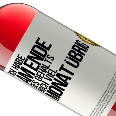 Einzigartige und Persönliche Ausdrücke. «Ich habe am Ende des Gehalts noch viel Monat übrig» ROSÉ Ausgabe