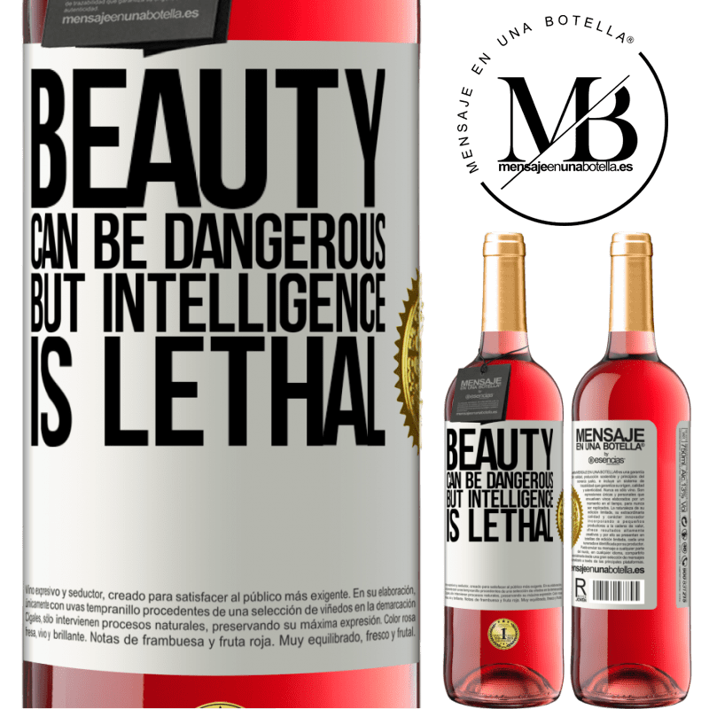29,95 € Free Shipping | Rosé Wine ROSÉ Edition Beauty can be dangerous, but intelligence is lethal White Label. Customizable label Young wine Harvest 2024 Tempranillo