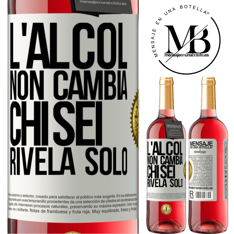29,95 € Spedizione Gratuita | Vino rosato Edizione ROSÉ L'alcol non cambia chi sei. Rivela solo Etichetta Bianca. Etichetta personalizzabile Vino giovane Raccogliere 2025 Tempranillo