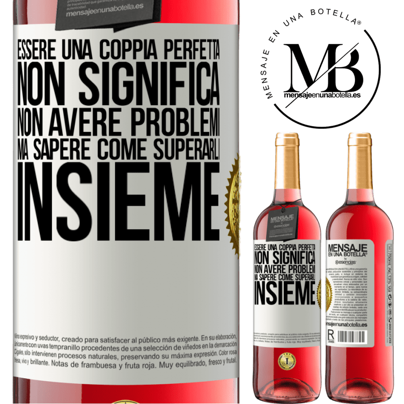 29,95 € Spedizione Gratuita | Vino rosato Edizione ROSÉ Essere una coppia perfetta non significa non avere problemi, ma sapere come superarli insieme Etichetta Bianca. Etichetta personalizzabile Vino giovane Raccogliere 2024 Tempranillo