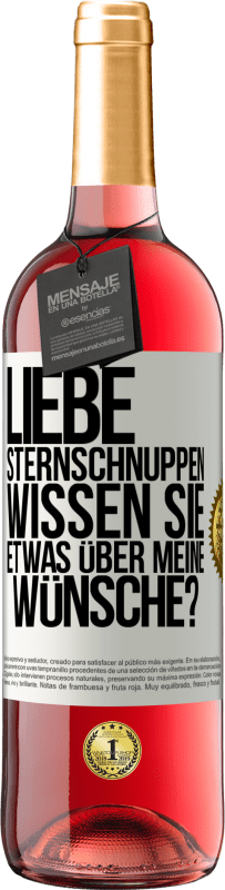 29,95 € | Roséwein ROSÉ Ausgabe Liebe Sternschnuppen, wissen Sie etwas über meine Wünsche? Weißes Etikett. Anpassbares Etikett Junger Wein Ernte 2024 Tempranillo