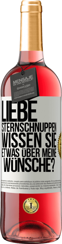 29,95 € | Roséwein ROSÉ Ausgabe Liebe Sternschnuppen, wissen Sie etwas über meine Wünsche? Weißes Etikett. Anpassbares Etikett Junger Wein Ernte 2025 Tempranillo