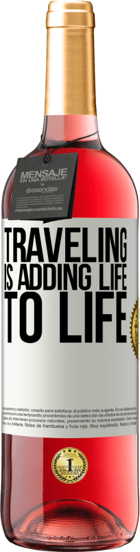 29,95 € Free Shipping | Rosé Wine ROSÉ Edition Traveling is adding life to life White Label. Customizable label Young wine Harvest 2025 Tempranillo