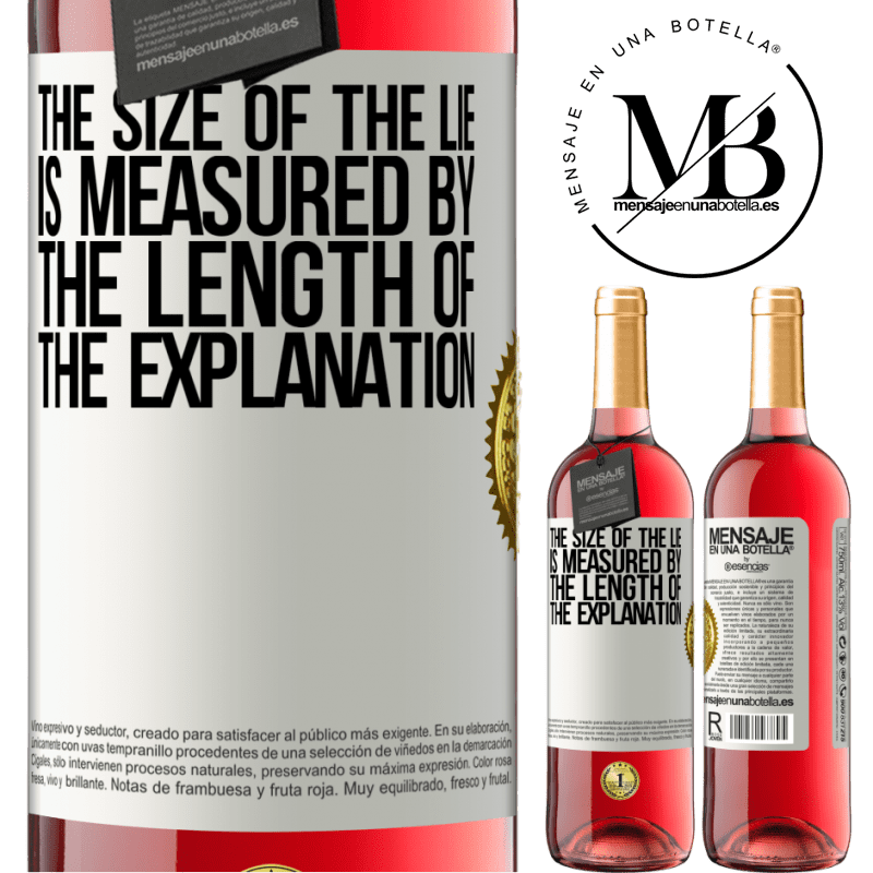 29,95 € Free Shipping | Rosé Wine ROSÉ Edition The size of the lie is measured by the length of the explanation White Label. Customizable label Young wine Harvest 2022 Tempranillo