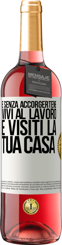 29,95 € | Vino rosato Edizione ROSÉ E senza accorgertene, vivi al lavoro e visiti la tua casa Etichetta Bianca. Etichetta personalizzabile Vino giovane Raccogliere 2025 Tempranillo
