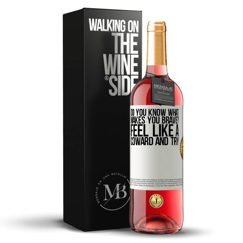29,95 € Free Shipping | Rosé Wine ROSÉ Edition do you know what makes you brave? Feel like a coward and try White Label. Customizable label Young wine Harvest 2022 Tempranillo