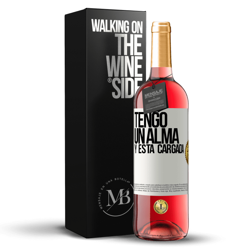 29,95 € Free Shipping | Rosé Wine ROSÉ Edition Tengo un alma y está cargada White Label. Customizable label Young wine Harvest 2021 Tempranillo