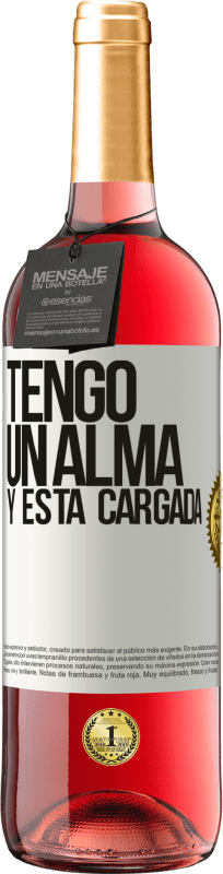 29,95 € | Roséwein ROSÉ Ausgabe Tengo un alma y está cargada Weißes Etikett. Anpassbares Etikett Junger Wein Ernte 2024 Tempranillo