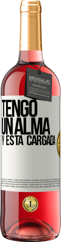 29,95 € | Vinho rosé Edição ROSÉ Tengo un alma y está cargada Etiqueta Branca. Etiqueta personalizável Vinho jovem Colheita 2023 Tempranillo