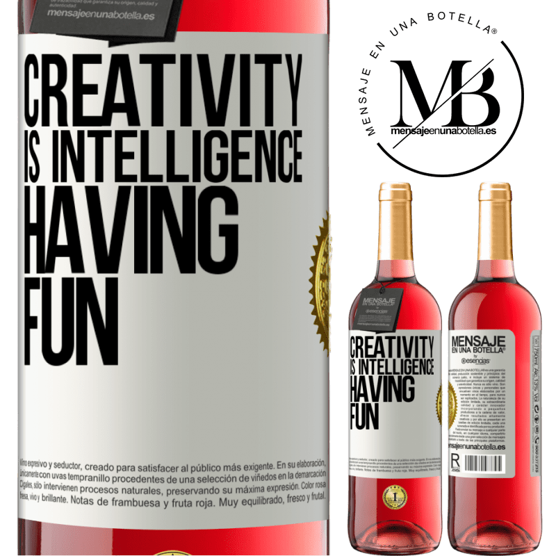 29,95 € Free Shipping | Rosé Wine ROSÉ Edition Creativity is intelligence having fun White Label. Customizable label Young wine Harvest 2023 Tempranillo