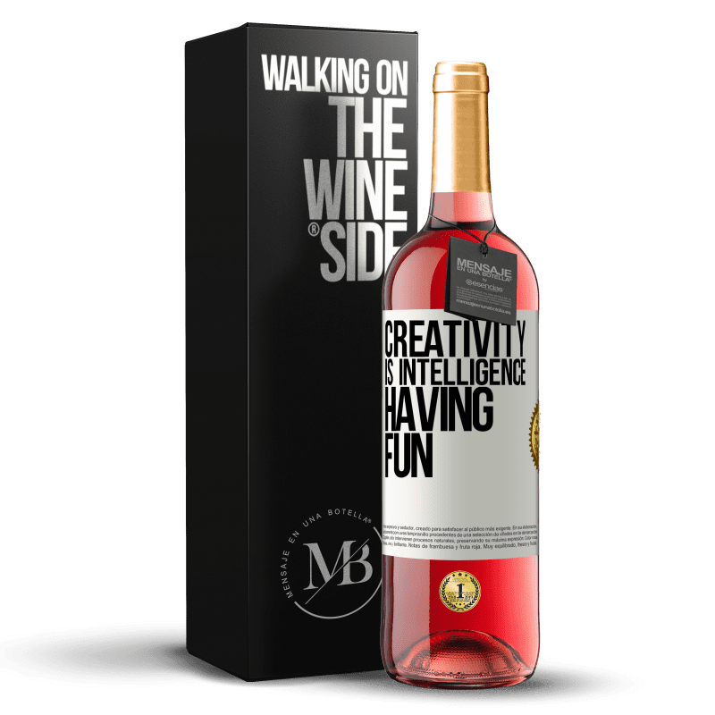 29,95 € Free Shipping | Rosé Wine ROSÉ Edition Creativity is intelligence having fun White Label. Customizable label Young wine Harvest 2024 Tempranillo