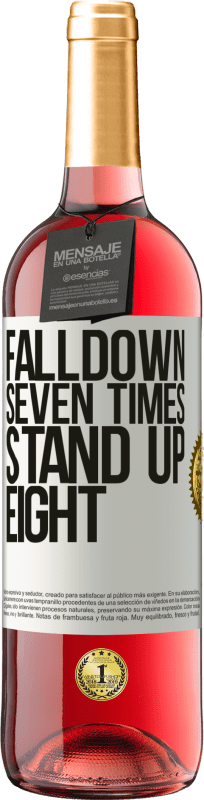 29,95 € | Roséwein ROSÉ Ausgabe Falldown seven times. Stand up eight Weißes Etikett. Anpassbares Etikett Junger Wein Ernte 2024 Tempranillo