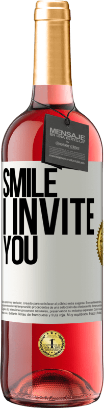 Free Shipping | Rosé Wine ROSÉ Edition Smile I invite you White Label. Customizable label Young wine Harvest 2023 Tempranillo