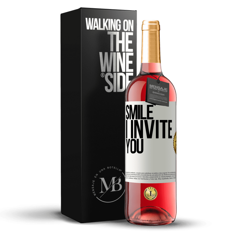 29,95 € Free Shipping | Rosé Wine ROSÉ Edition Smile I invite you White Label. Customizable label Young wine Harvest 2022 Tempranillo