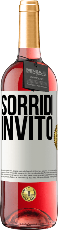 Spedizione Gratuita | Vino rosato Edizione ROSÉ Sorridi, invito Etichetta Bianca. Etichetta personalizzabile Vino giovane Raccogliere 2023 Tempranillo