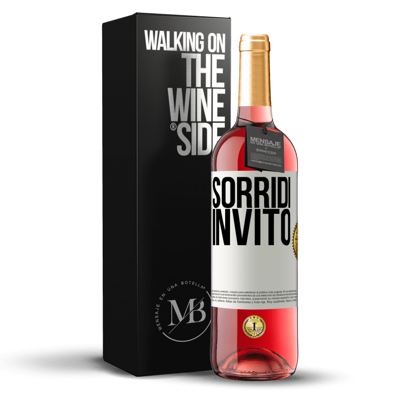 29,95 € Spedizione Gratuita | Vino rosato Edizione ROSÉ Sorridi, invito Etichetta Bianca. Etichetta personalizzabile Vino giovane Raccogliere 2025 Tempranillo