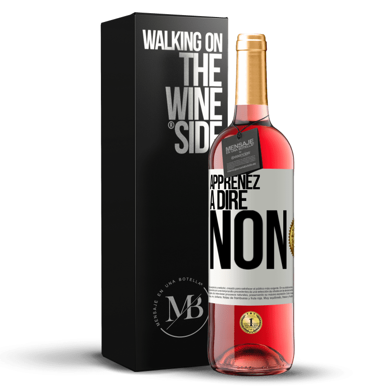 29,95 € Envoi gratuit | Vin rosé Édition ROSÉ Apprenez à dire non Étiquette Blanche. Étiquette personnalisable Vin jeune Récolte 2024 Tempranillo