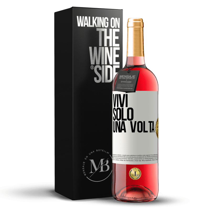 29,95 € Spedizione Gratuita | Vino rosato Edizione ROSÉ Vivi solo una volta Etichetta Bianca. Etichetta personalizzabile Vino giovane Raccogliere 2024 Tempranillo