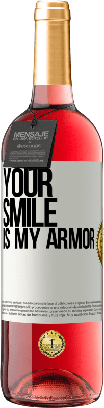 29,95 € Free Shipping | Rosé Wine ROSÉ Edition Your smile is my armor White Label. Customizable label Young wine Harvest 2025 Tempranillo