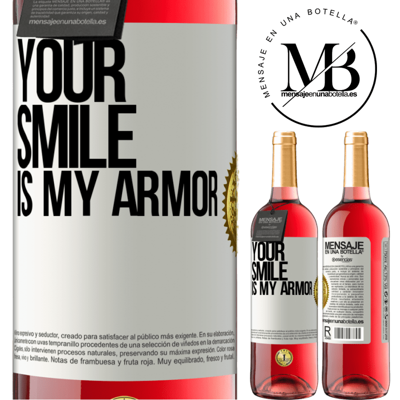 29,95 € Free Shipping | Rosé Wine ROSÉ Edition Your smile is my armor White Label. Customizable label Young wine Harvest 2024 Tempranillo