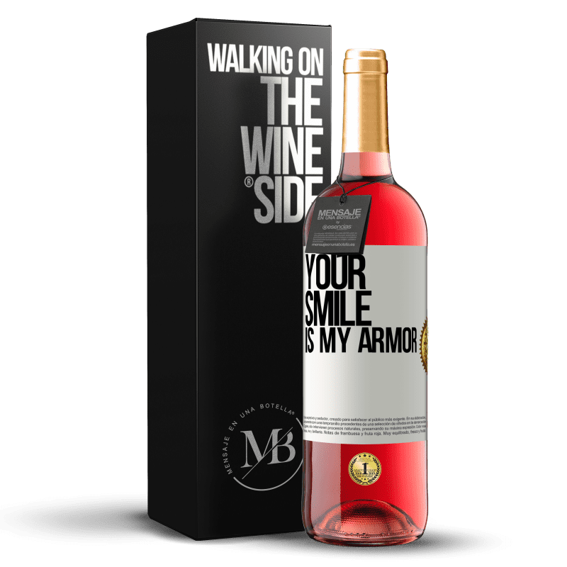 24,95 € Free Shipping | Rosé Wine ROSÉ Edition Your smile is my armor White Label. Customizable label Young wine Harvest 2021 Tempranillo