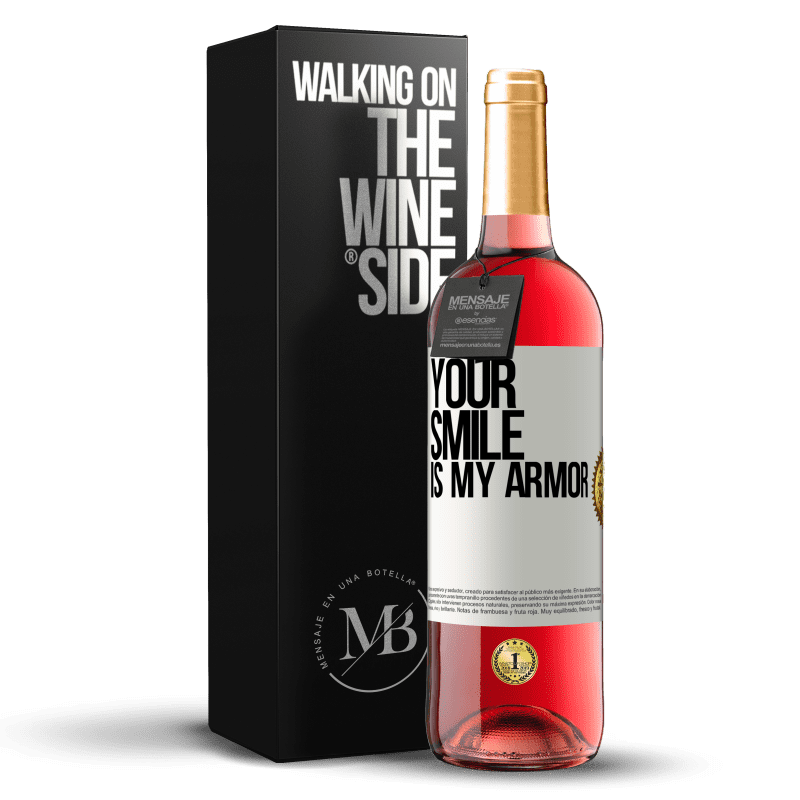 29,95 € Free Shipping | Rosé Wine ROSÉ Edition Your smile is my armor White Label. Customizable label Young wine Harvest 2025 Tempranillo