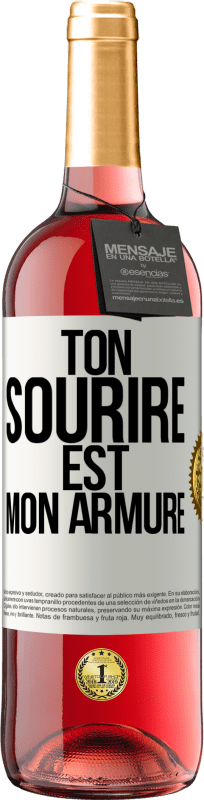 29,95 € | Vin rosé Édition ROSÉ Ton sourire est mon armure Étiquette Blanche. Étiquette personnalisable Vin jeune Récolte 2024 Tempranillo