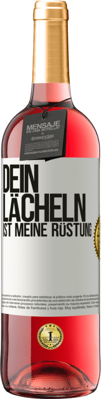 29,95 € | Roséwein ROSÉ Ausgabe Dein Lächeln ist meine Rüstung Weißes Etikett. Anpassbares Etikett Junger Wein Ernte 2024 Tempranillo