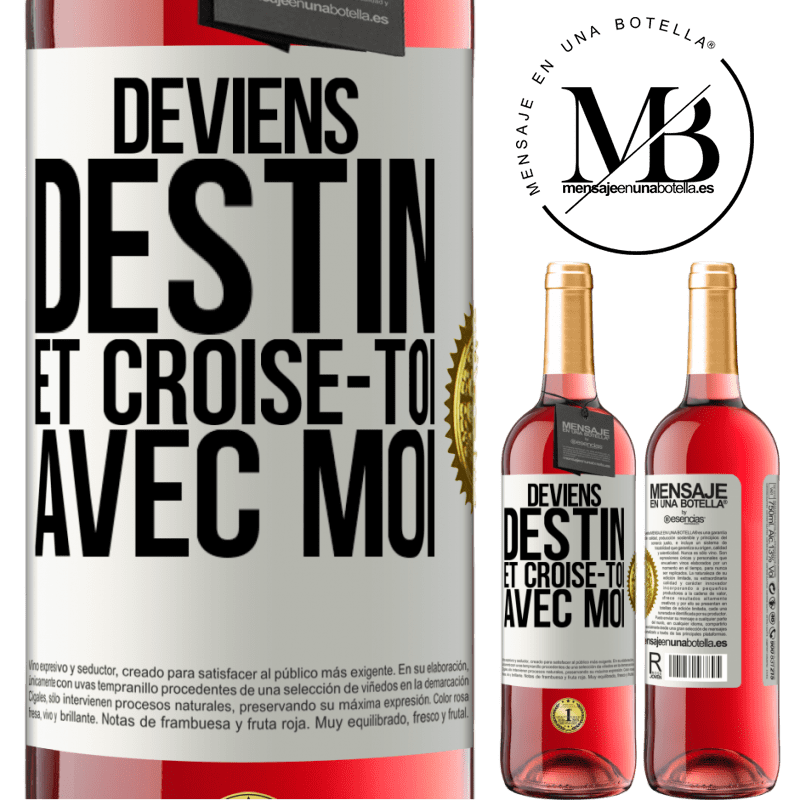 29,95 € Envoi gratuit | Vin rosé Édition ROSÉ Deviens destin et croise-toi avec moi Étiquette Blanche. Étiquette personnalisable Vin jeune Récolte 2024 Tempranillo