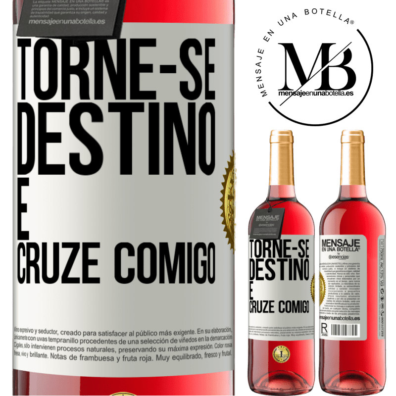 29,95 € Envio grátis | Vinho rosé Edição ROSÉ Torne-se destino e cruze comigo Etiqueta Branca. Etiqueta personalizável Vinho jovem Colheita 2024 Tempranillo