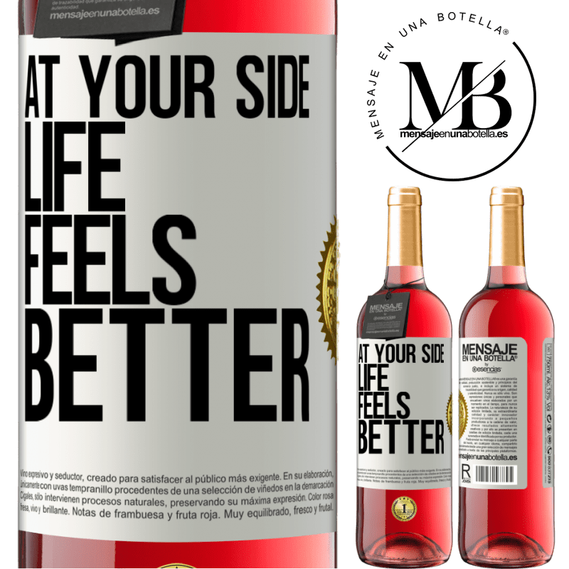 24,95 € Free Shipping | Rosé Wine ROSÉ Edition At your side life feels better White Label. Customizable label Young wine Harvest 2021 Tempranillo