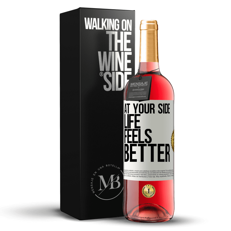 29,95 € Free Shipping | Rosé Wine ROSÉ Edition At your side life feels better White Label. Customizable label Young wine Harvest 2022 Tempranillo